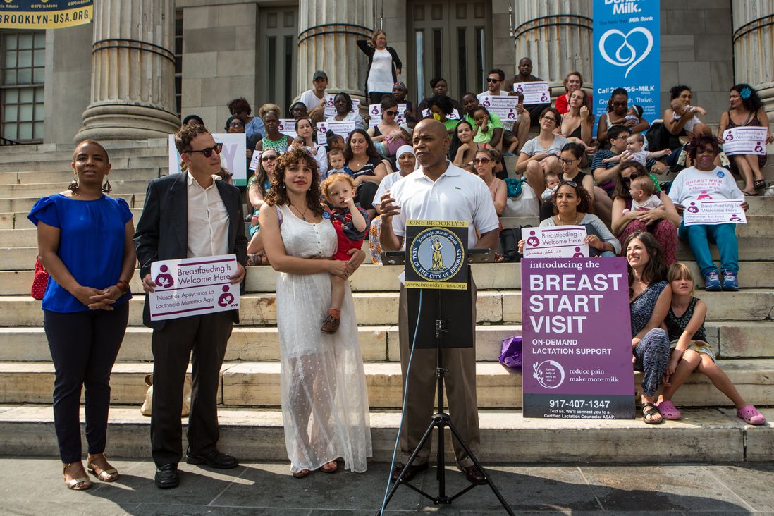 Brooklyn Borough President Eric Adams is pro-breastfeeding <br>